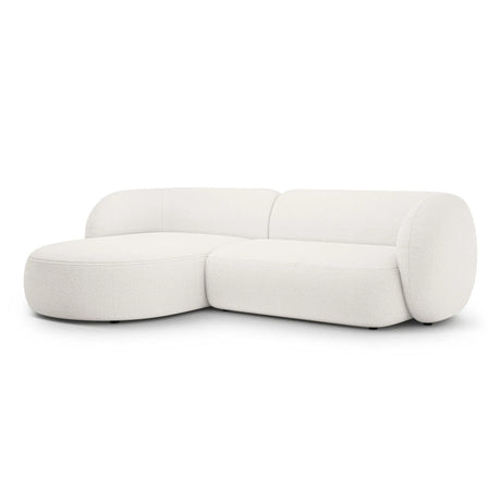 Kate Ecksofa Links mit Bezug aus Samt, Strukturstoff oder Boucle, 285x176 cm – Bild 2