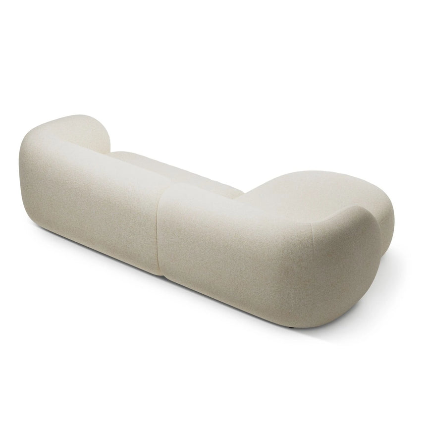 Kate Ecksofa Links mit Bezug aus Strukturierter Stoff (Puente 03) in Hellbeige melange, 285x176 cm – Bild 3