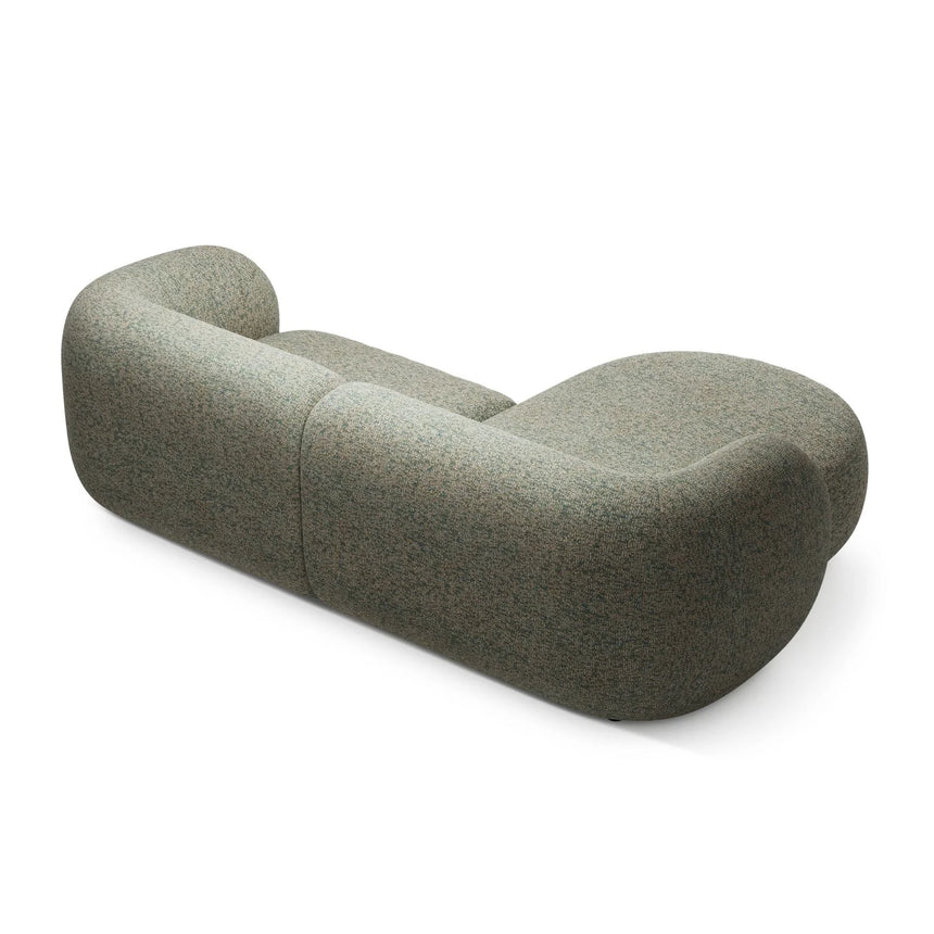 Kate Ecksofa Links mit Bezug aus Strukturierter Stoff (Puente 33) in Moss Green Melange, 255x176 cm – Bild 3