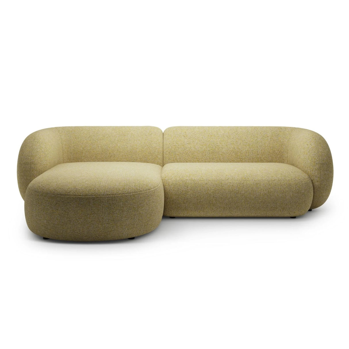 Kate Ecksofa Links mit Bezug aus Strukturierter Stoff (Puente 41) in Sonnenblume melange, 285x176 cm – Bild 1