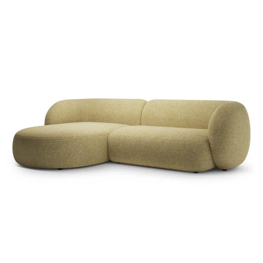Kate Ecksofa Links mit Bezug aus Strukturierter Stoff (Puente 41) in Sonnenblume melange, 285x176 cm – Bild 2