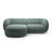 Kate Ecksofa Links mit Bezug aus Strukturierter Stoff (Puente 73) in Blaue melange, 255x176 cm – Bild 1