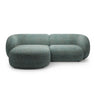 Kate Ecksofa Links mit Bezug aus Strukturierter Stoff (Puente 73) in Blaue melange, 255x176 cm – Bild 1