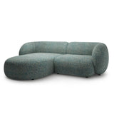 Kate Ecksofa Links mit Bezug aus Strukturierter Stoff (Puente 73) in Blaue melange, 255x176 cm – Bild 2