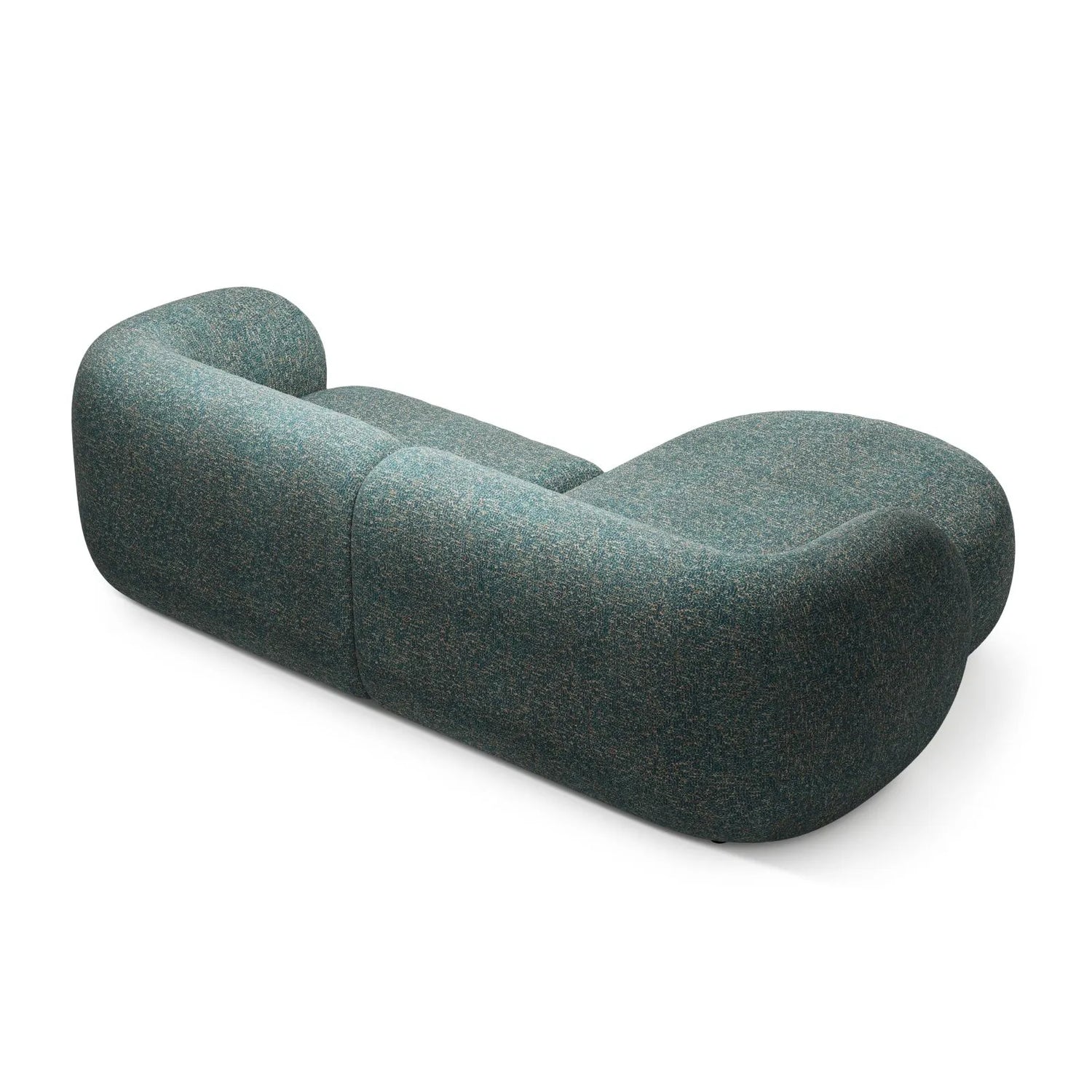 Kate Ecksofa Links mit Bezug aus Strukturierter Stoff (Puente 73) in Blaue melange, 255x176 cm – Bild 3