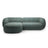 Kate Ecksofa Links mit Bezug aus Strukturierter Stoff (Puente 73) in Blaue melange, 285x176 cm – Bild 1