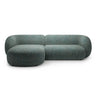 Kate Ecksofa Links mit Bezug aus Strukturierter Stoff (Puente 73) in Blaue melange, 285x176 cm – Bild 1