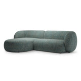 Kate Ecksofa Links mit Bezug aus Strukturierter Stoff (Puente 73) in Blaue melange, 285x176 cm – Bild 2