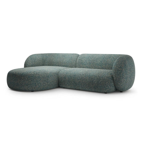 Kate Ecksofa Links mit Bezug aus Strukturierter Stoff (Puente 73) in Blaue melange, 285x176 cm – Bild 2