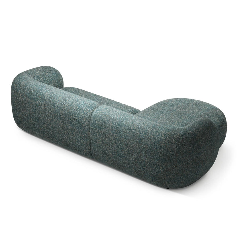 Kate Ecksofa Links mit Bezug aus Strukturierter Stoff (Puente 73) in Blaue melange, 285x176 cm – Bild 3