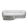 Kate Ecksofa Links mit Bezug aus Strukturierter Stoff (Puente 80) in Hellgrau melange, 255x176 cm – Bild 1