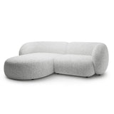 Kate Ecksofa Links mit Bezug aus Strukturierter Stoff (Puente 80) in Hellgrau melange, 255x176 cm – Bild 2