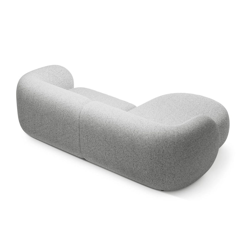 Kate Ecksofa Links mit Bezug aus Strukturierter Stoff (Puente 80) in Hellgrau melange, 255x176 cm – Bild 3