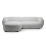 Kate Ecksofa Links mit Bezug aus Strukturierter Stoff (Puente 80) in Hellgrau melange, 285x176 cm – Bild 1