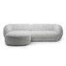 Kate Ecksofa Links mit Bezug aus Strukturierter Stoff (Puente 80) in Hellgrau melange, 285x176 cm – Bild 1