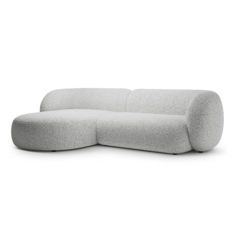 Kate Ecksofa Links mit Bezug aus Strukturierter Stoff (Puente 80) in Hellgrau melange, 285x176 cm – Bild 2