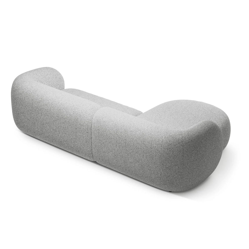Kate Ecksofa Links mit Bezug aus Strukturierter Stoff (Puente 80) in Hellgrau melange, 285x176 cm – Bild 3