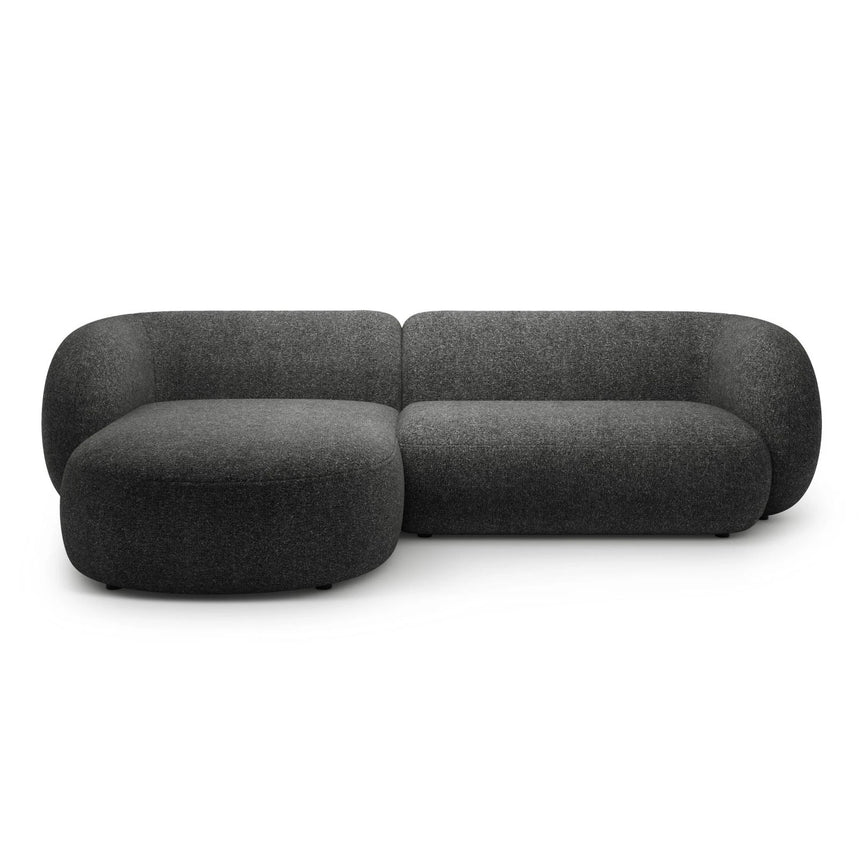 Kate Ecksofa Links mit Bezug aus Strukturierter Stoff (Puente 94) in Dunkelgrau melange, 285x176 cm – Bild 1