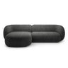 Kate Ecksofa Links mit Bezug aus Strukturierter Stoff (Puente 94) in Dunkelgrau melange, 285x176 cm – Bild 1