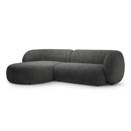 Kate Ecksofa Links mit Bezug aus Strukturierter Stoff (Puente 94) in Dunkelgrau melange, 285x176 cm – Bild 2