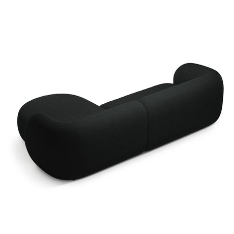 Kate Ecksofa Rechts mit Bezug aus Boucle (Baloo 2082) in Schwarz, 285x176 cm – Bild 3
