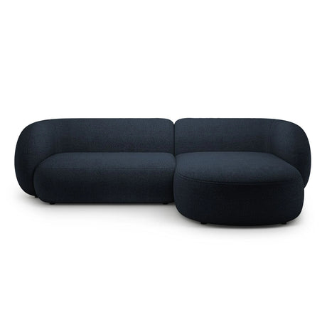 Kate Ecksofa Rechts mit Bezug aus Boucle (Baloo 2088) in Dunkelblau, 285x176 cm – Bild 1