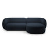 Kate Ecksofa Rechts mit Bezug aus Boucle (Baloo 2088) in Dunkelblau, 285x176 cm – Bild 1
