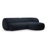 Kate Ecksofa Rechts mit Bezug aus Boucle (Baloo 2088) in Dunkelblau, 285x176 cm – Bild 2
