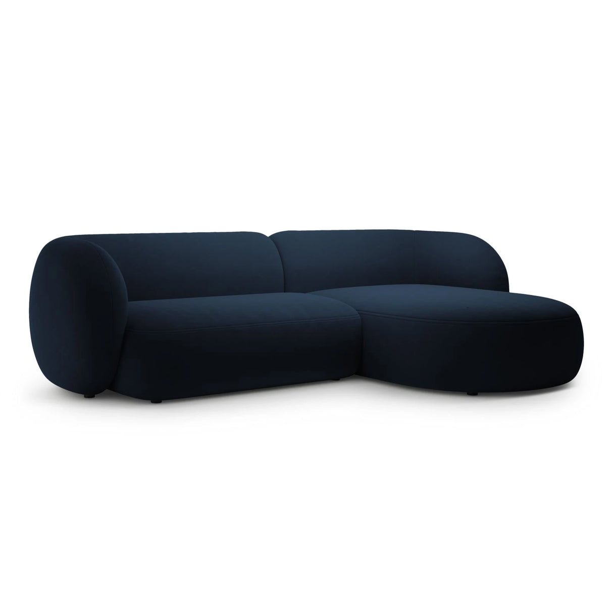 Kate Ecksofa Rechts mit Bezug aus Samt (Salvador 05) in Königsblau, 285x176 cm – Bild 2