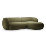 Kate Ecksofa Rechts mit Bezug aus Samt (Salvador 08) in Grün, 285x176 cm – Bild 2
