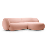 Kate Ecksofa Rechts mit Bezug aus Samt (Salvador 11) in Rosa, 285x176 cm – Bild 2