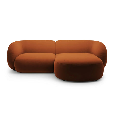 Kate Ecksofa Rechts mit Bezug aus Samt (Salvador 14) in Terrakotta, 255x176 cm – Bild 1