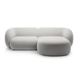Kate Ecksofa Rechts mit Bezug aus Samt (Salvador 16) in Hellgrau, 255x176 cm – Bild 1