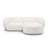 Kate Ecksofa Rechts mit Bezug aus Samt, Strukturstoff oder Boucle, 255x176 cm – Bild 1