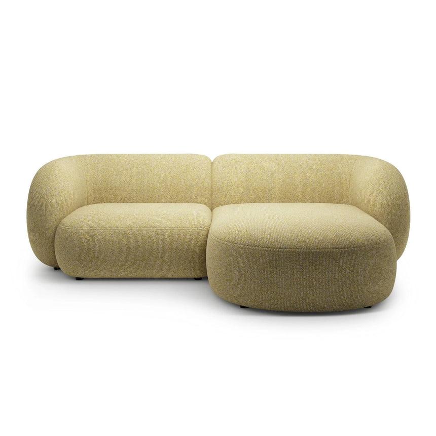 Kate Ecksofa Rechts mit Bezug aus Strukturierter Stoff (Puente 41) in Sonnenblume melange, 255x176 cm – Bild 1