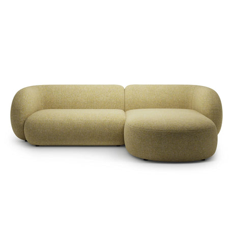 Kate Ecksofa Rechts mit Bezug aus Strukturierter Stoff (Puente 41) in Sonnenblume melange, 285x176 cm – Bild 1
