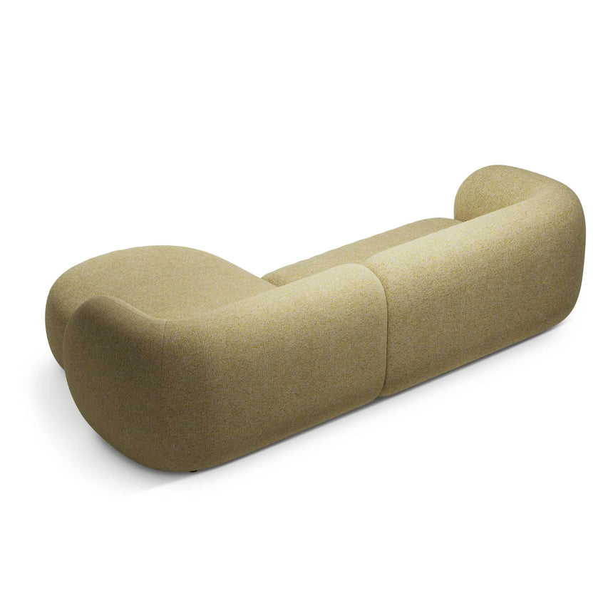 Kate Ecksofa Rechts mit Bezug aus Strukturierter Stoff (Puente 41) in Sonnenblume melange, 285x176 cm – Bild 3
