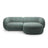 Kate Ecksofa Rechts mit Bezug aus Strukturierter Stoff (Puente 73) in Blaue melange, 255x176 cm – Bild 1