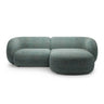 Kate Ecksofa Rechts mit Bezug aus Strukturierter Stoff (Puente 73) in Blaue melange, 255x176 cm – Bild 1