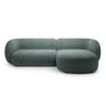 Kate Ecksofa Rechts mit Bezug aus Strukturierter Stoff (Puente 73) in Blaue melange, 285x176 cm – Bild 1