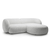 Kate Ecksofa Rechts mit Bezug aus Strukturierter Stoff (Puente 80) in Hellgrau melange, 255x176 cm – Bild 2