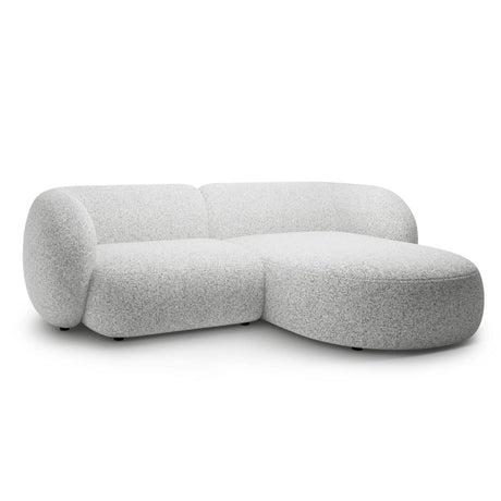 Kate Ecksofa Rechts mit Bezug aus Strukturierter Stoff (Puente 80) in Hellgrau melange, 255x176 cm – Bild 2