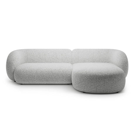 Kate Ecksofa Rechts mit Bezug aus Strukturierter Stoff (Puente 80) in Hellgrau melange, 285x176 cm – Bild 1