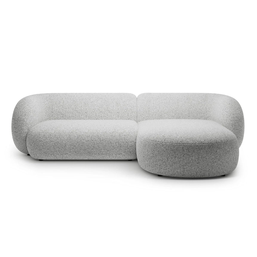 Kate Ecksofa Rechts mit Bezug aus Strukturierter Stoff (Puente 80) in Hellgrau melange, 285x176 cm – Bild 1