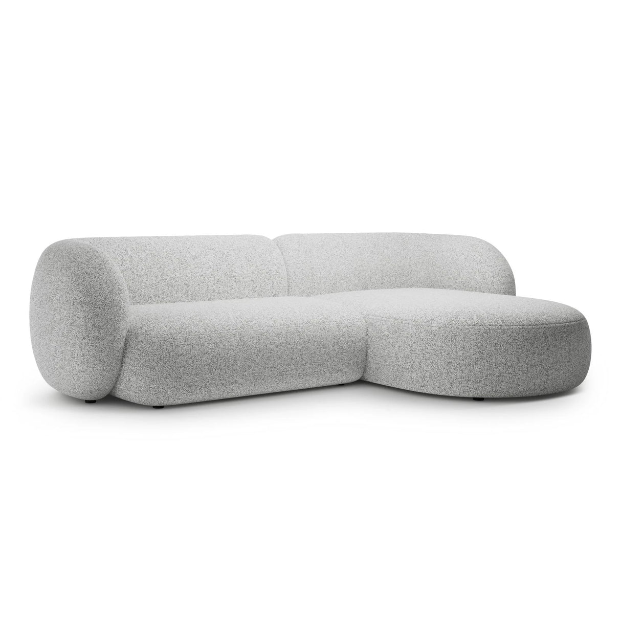 Kate Ecksofa Rechts mit Bezug aus Strukturierter Stoff (Puente 80) in Hellgrau melange, 285x176 cm – Bild 2
