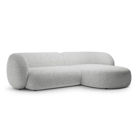 Kate Ecksofa Rechts mit Bezug aus Strukturierter Stoff (Puente 80) in Hellgrau melange, 285x176 cm – Bild 2