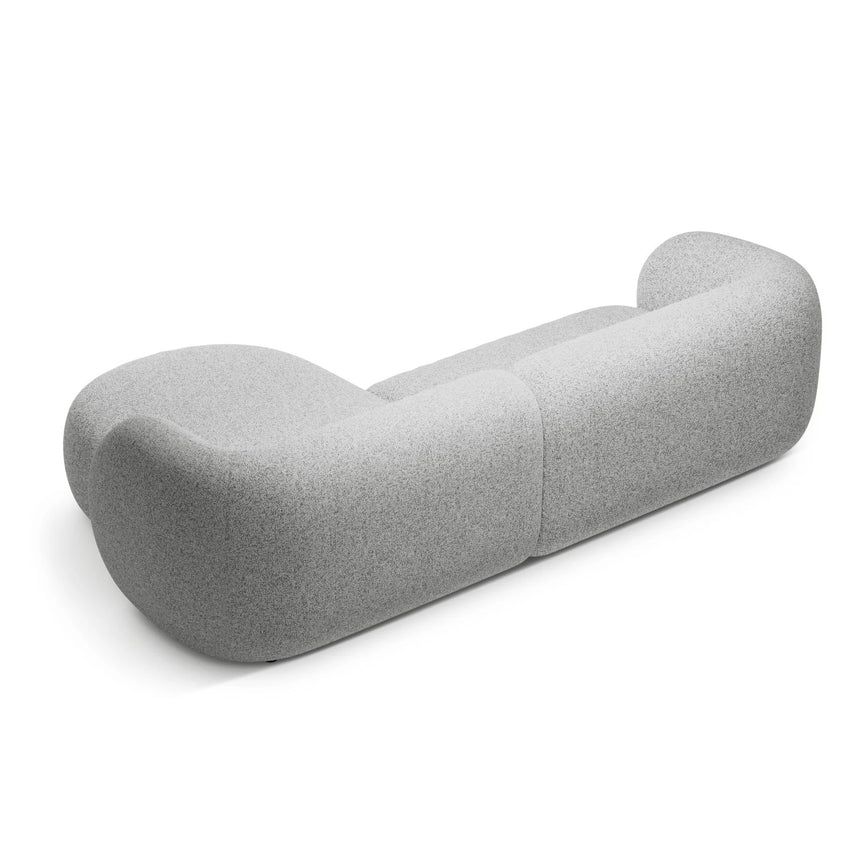 Kate Ecksofa Rechts mit Bezug aus Strukturierter Stoff (Puente 80) in Hellgrau melange, 285x176 cm – Bild 3