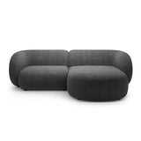 Kate Ecksofa Rechts mit Bezug aus Strukturierter Stoff (Puente 94) in Dunkelgrau melange, 255x176 cm – Bild 1