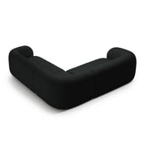 Kate Ecksofa symmetrisch aus Boucle (Baloo 2082) in Schwarz, 252x252 cm – Bild 3