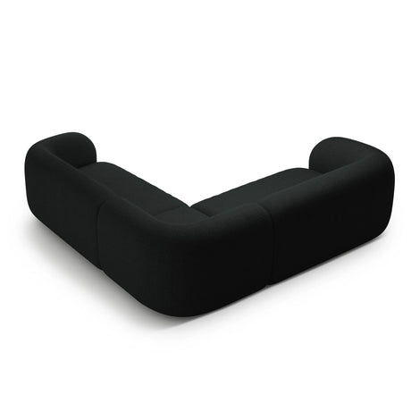 Kate Ecksofa symmetrisch aus Boucle (Baloo 2082) in Schwarz, 252x252 cm – Bild 3